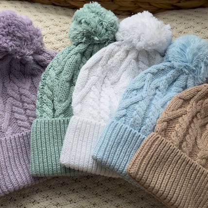 ❄ It's getting a wee bit chilly outside, so I have news you'll welcome! Snuggle Hunny Knit Beanies are back, with two new colours - Sage and Lavender. Other colours include White, Baby Blue, Blush Pink, and Hazelnut.