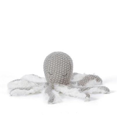 Nana Huchy Ollie Octopus Rattle Grey front