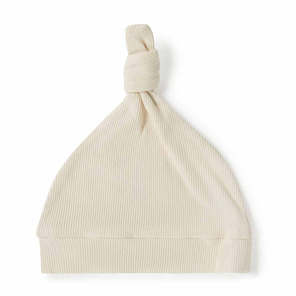 SNUGGLE HUNNY Ribbed Knotted Beanie - Halo