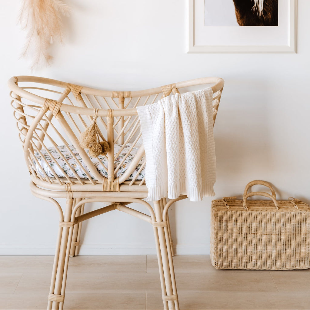 Snuggle Hunny Diamond Knit Baby Blanket - Cream