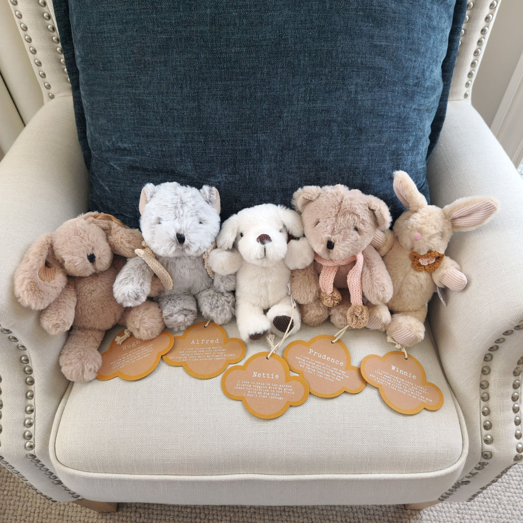 Sometimes the smallest things take up the most room in our hearts 🫶🏼 Five of the sweetest new friends from @andthelittledoglaughed are now in store and making their way into little hearts via our beautiful gift boxes 🎁