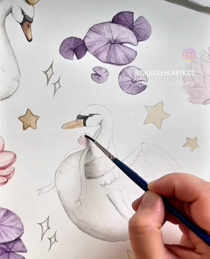 The making of Snuggle Hunny's Swan Lake 💜🦢💜