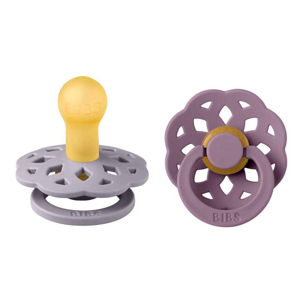 BIBS Boheme Pacifier 2 Pack - Size 1 - Fossil Grey/Mauve