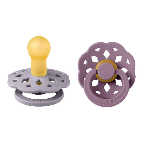 BIBS Boheme Pacifier 2 Pack - Size 1 - Fossil Grey/Mauve