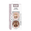 BIBS Fusion Colour Pacifier 2 Pack - Size 1 - Blush/Woodchuck