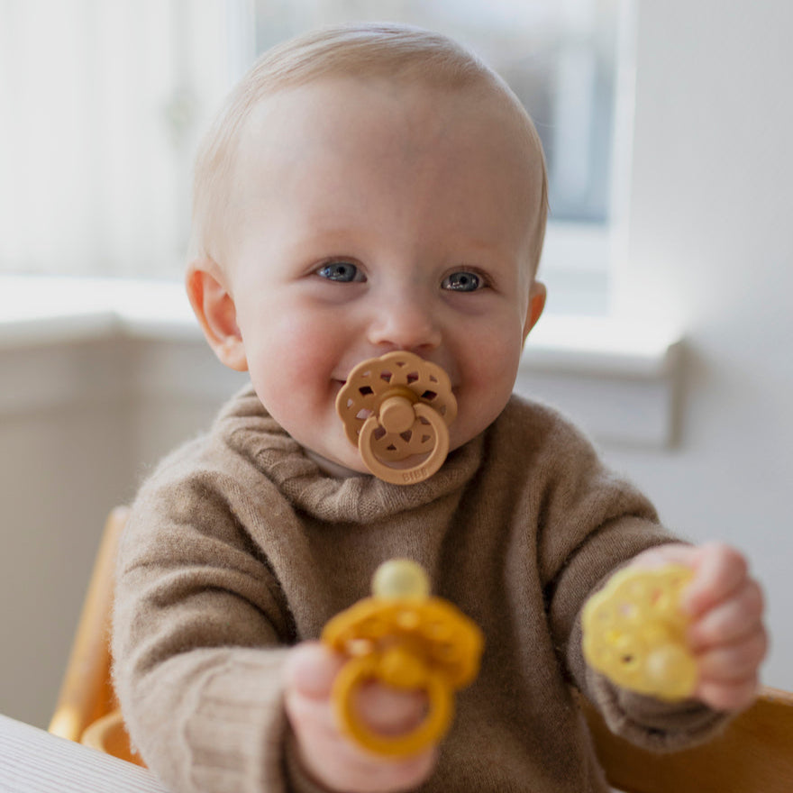 BIBS  Boheme Pacifier 2 Pack - Desert Sand/Honey Bee