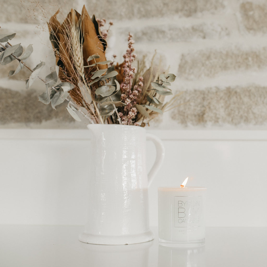 BYRON BAY CANDLES Pure Soy Candle with 100% Pure Essential Oils 