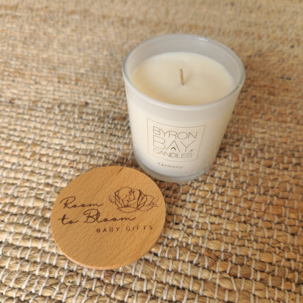 BYRON BAY CANDLES Pure Soy Candle with 100% Pure Essential Oils - Harmony