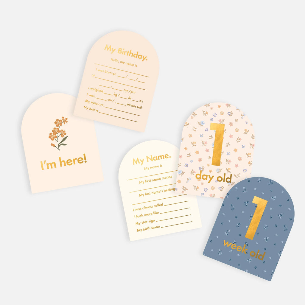 FOX & FALLOW Baby Milestone Cards Broderie