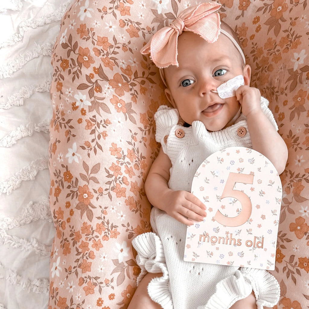 FOX & FALLOW Baby Milestone Cards Broderie