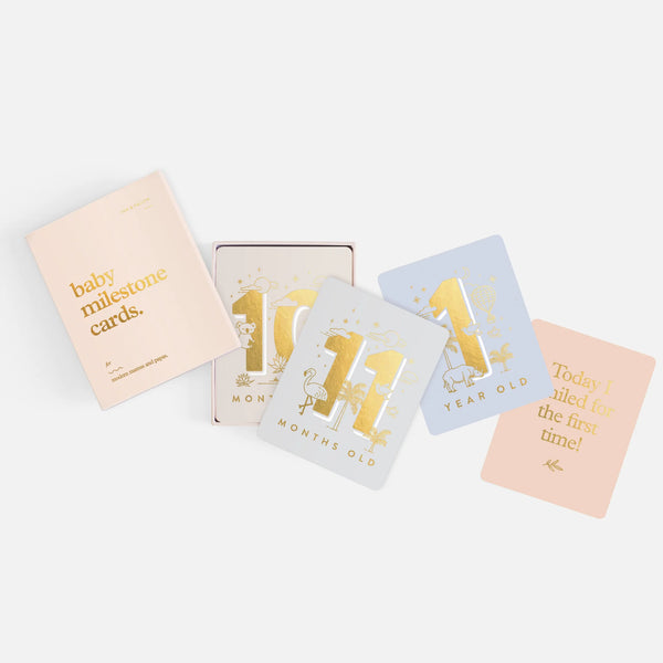 FOX & FALLOW Baby Milestone Cards Cream