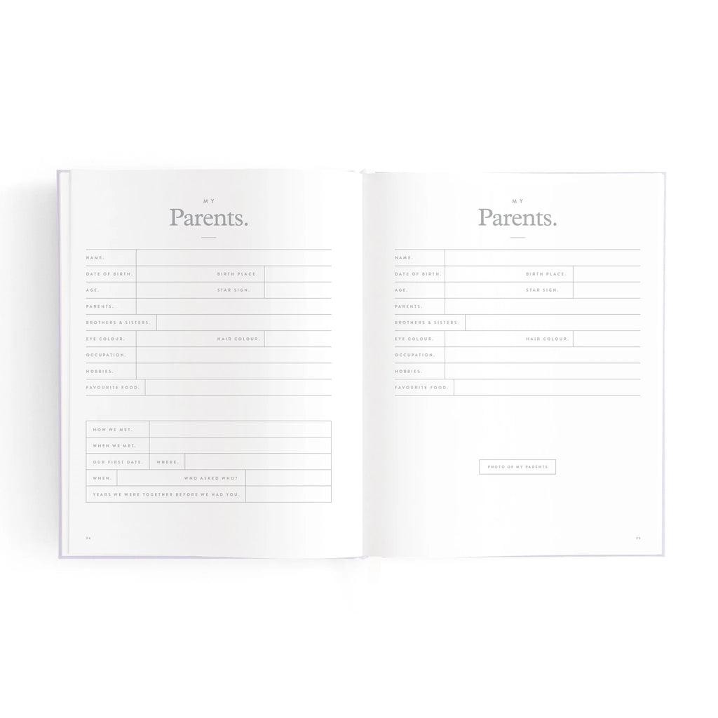 FOX & FALLOW Mini Baby Book Lilac