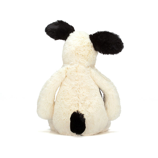 JELLYCAT Little Bashful Black & Cream Puppy back