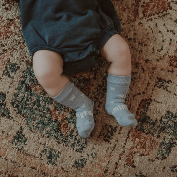 LAMINGTON Merino Wool Baby Crew Socks - Beau