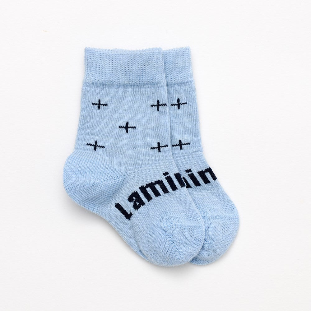 LAMINGTON Merino Wool Baby Crew Socks - Pilot