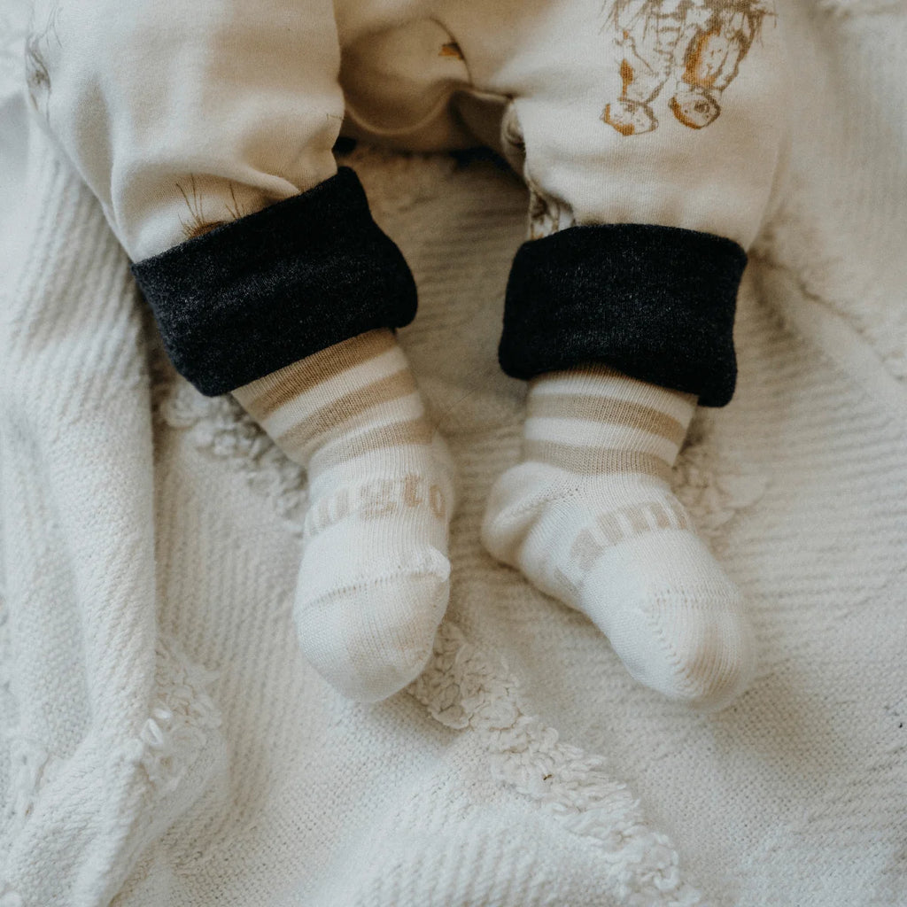 LAMINGTON Merino Wool Baby Crew Socks - Squirrel