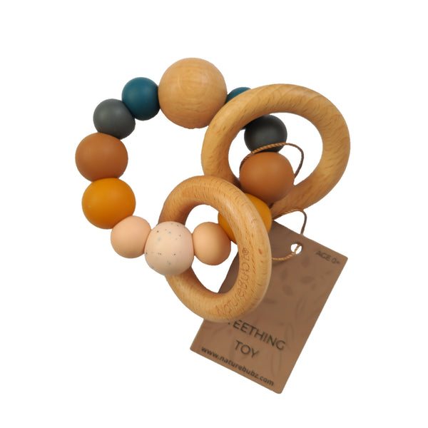 NATURE BUBZ Teether Rattle | Earth