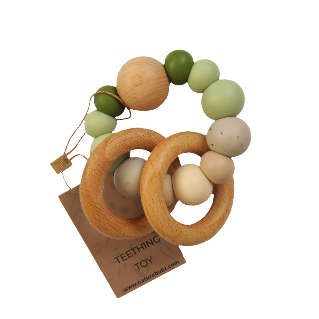 NATURE BUBZ Teether Rattle | Forest 