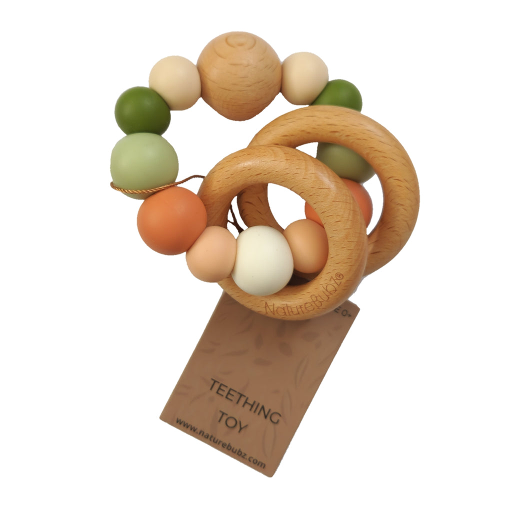 NATURE BUBZ Teether Rattle | Melon