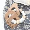 ONE CHEW THREE Shapes Teether Rattle - White
