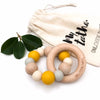 ONE CHEW THREE Teether Rattle - Mustard