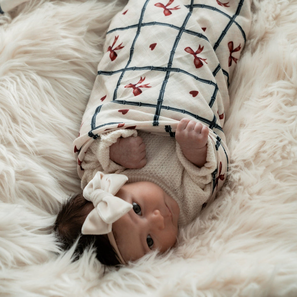 POP YA TOT Organic Muslin Swaddle - Bow Peep