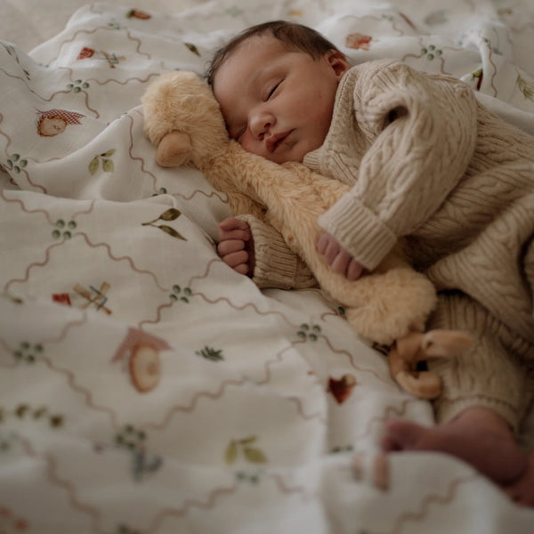 POP YA TOT Organic Muslin Swaddle - Cottage Picnic