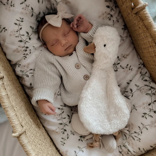 POP YA TOT Organic Muslin Swaddle - Fleur Blanche