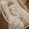 POP YA TOT Organic Muslin Swaddle - Fleur Blanche