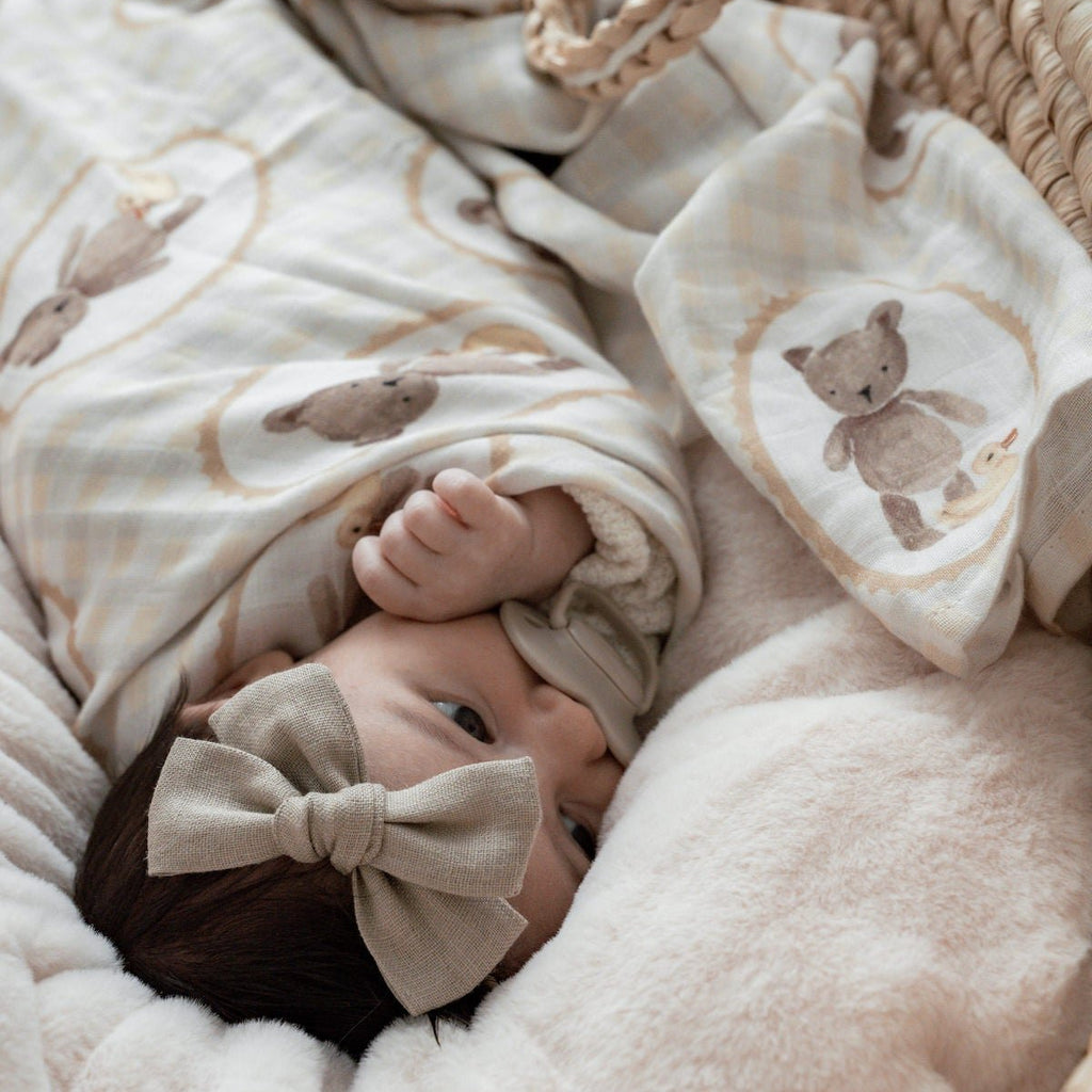 POP YA TOT Organic Muslin Swaddle - Ted & Duck