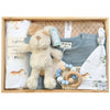 ROOM TO BLOOM Dog Days Baby Gift Hamper set with plush toy, teether, clothing and more in a wooden box