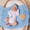 SNUGGLE HUNNY Diamond Knit Baby Blanket - Baby Blue