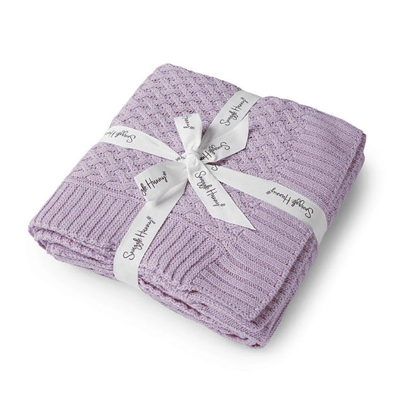 SNUGGLE HUNNY Diamond Knit Baby Blanket - Lavender