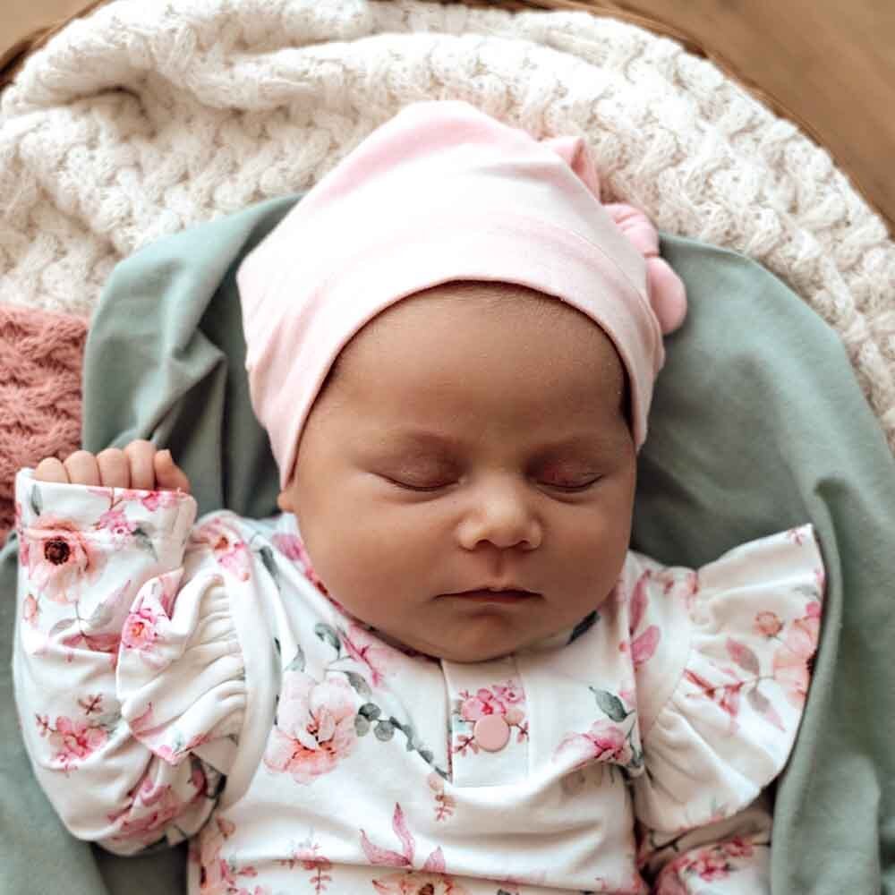 SNUGGLE HUNNY Knotted Beanie - Baby Pink