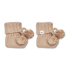 SNUGGLE HUNNY Organic Cotton Knit Booties - Hazelnut