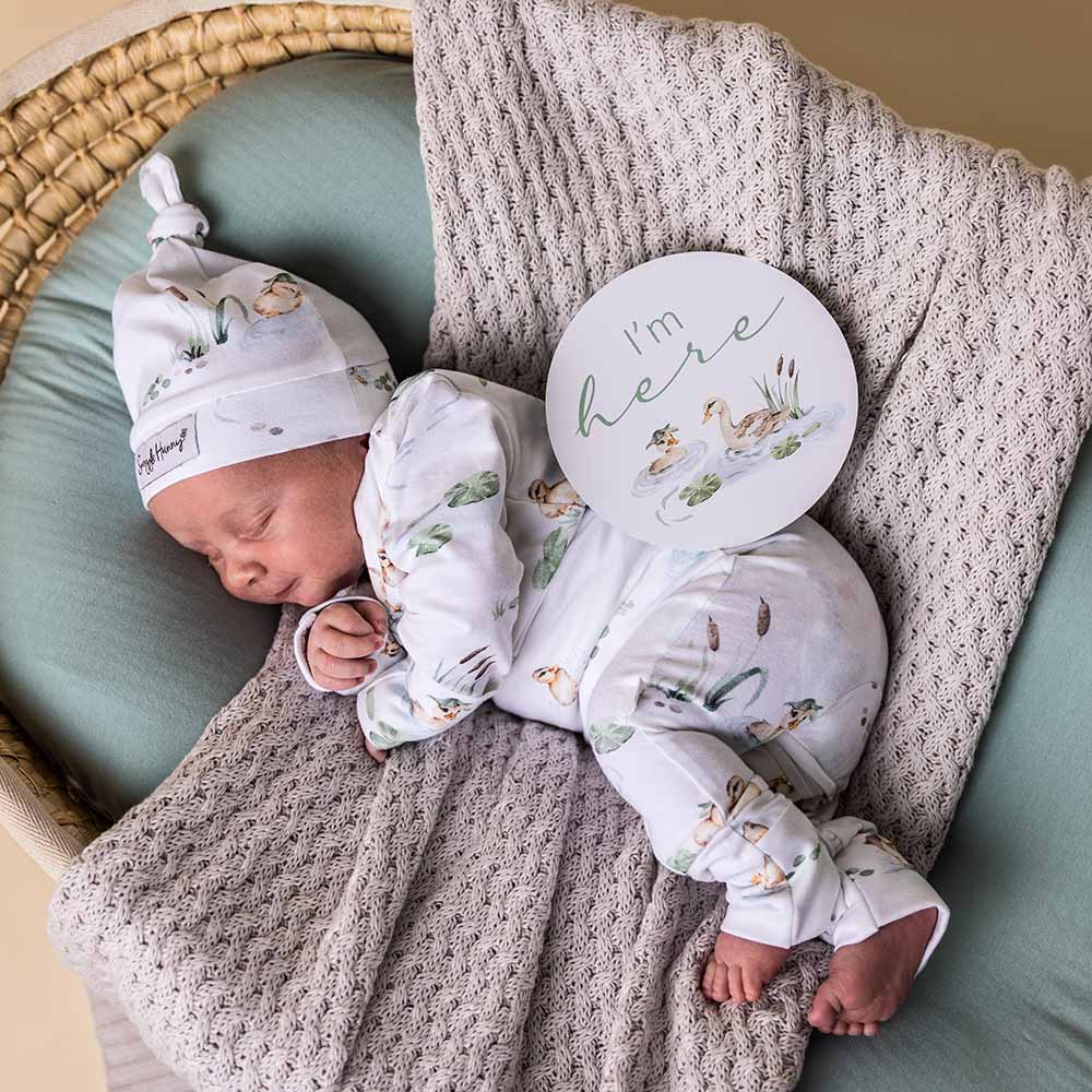 SNUGGLE HUNNY Organic Growsuit - Duck Pond