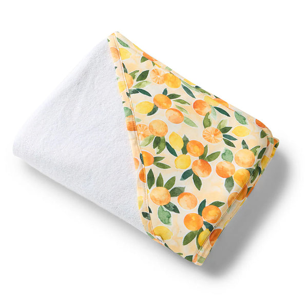 SNUGGLE HUNNY Organic Hooded Baby Towel - Sunny Citrus