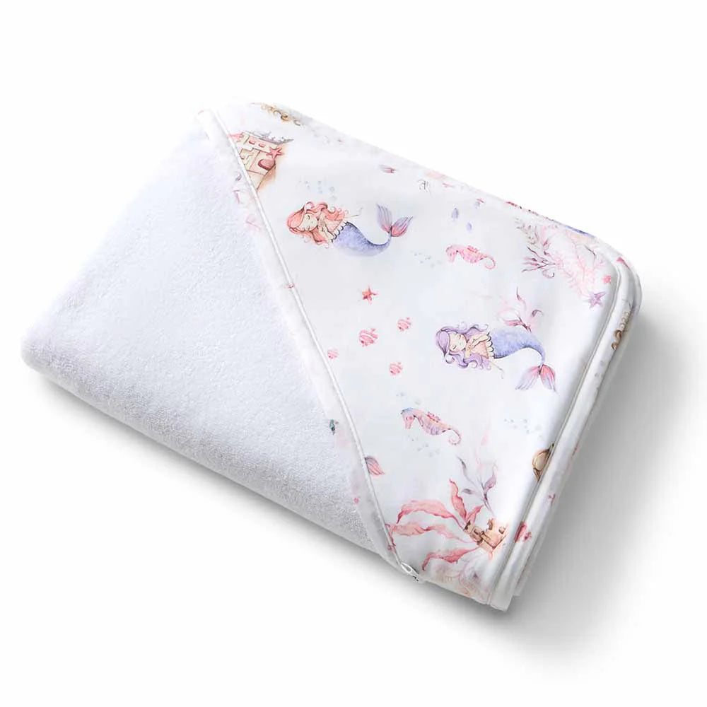ROOM TO BLOOM Organic Hooded Baby Towel - Mermaid