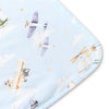SNUGGLE HUNNY Organic Hooded Baby Towel - Taking Flight flatlay