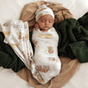 SNUGGLE HUNNY Organic Jersey Wrap & Beanie set | Highland Cows