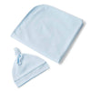 SNUGGLE HUNNY Organic Jersey Wrap & Beanie set - Baby Blue