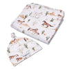SNUGGLE HUNNY Organic Jersey Wrap & Beanie set | Wild Horses