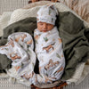 SNUGGLE HUNNY Organic Jersey Wrap & Beanie set | Wild Horses