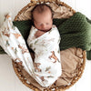 SNUGGLE HUNNY Organic Jersey Wrap & Beanie set | Wild Horses