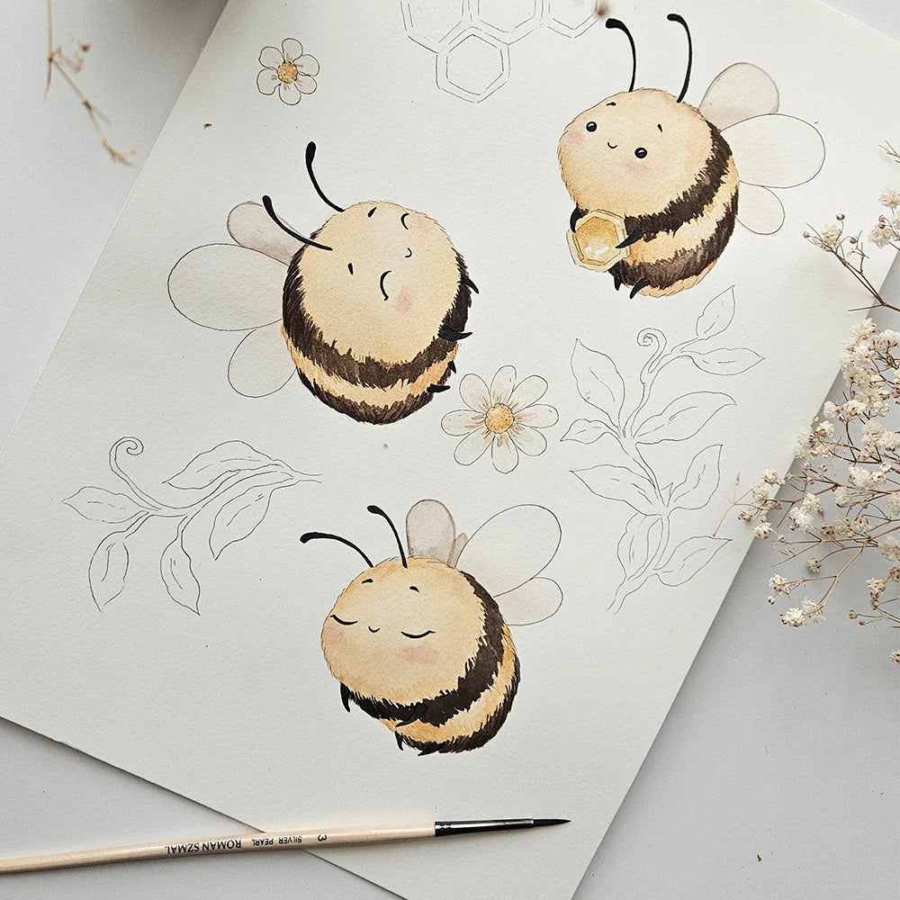 SNUGGLE HUNNY Organic Jersey Wrap & Beanie set | Bumblebees