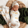 SNUGGLE HUNNY Organic Jersey Wrap & Beanie set | Highland Cows