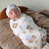 SNUGGLE HUNNY Organic Jersey Wrap & Beanie set | Treasure Island