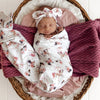 SNUGGLE HUNNY Organic Jersey Wrap & Topknot set | Carousel