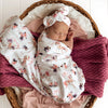 SNUGGLE HUNNY Organic Jersey Wrap & Topknot set | Carousel