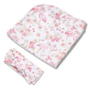 SNUGGLE HUNNY Organic Jersey Wrap & Topknot set | Flamingos